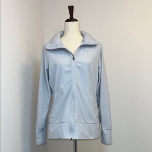 Nike Gray Utility Jacket‎ with High Collar and Full-Length Zipper